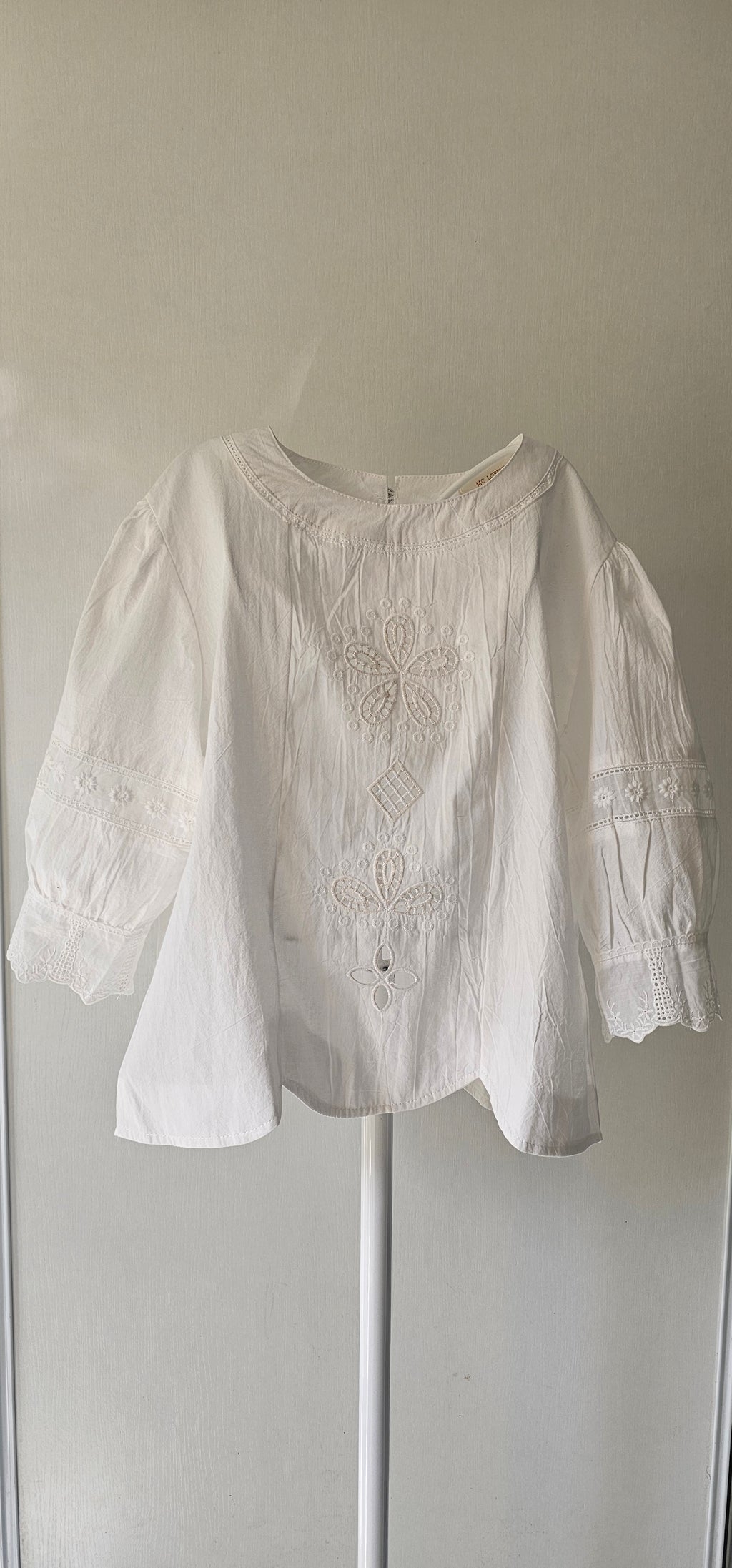 Blouse Blanche Broderie Crème
