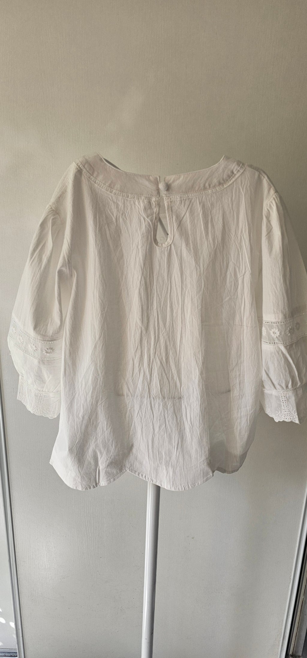 Blouse Blanche Broderie Crème