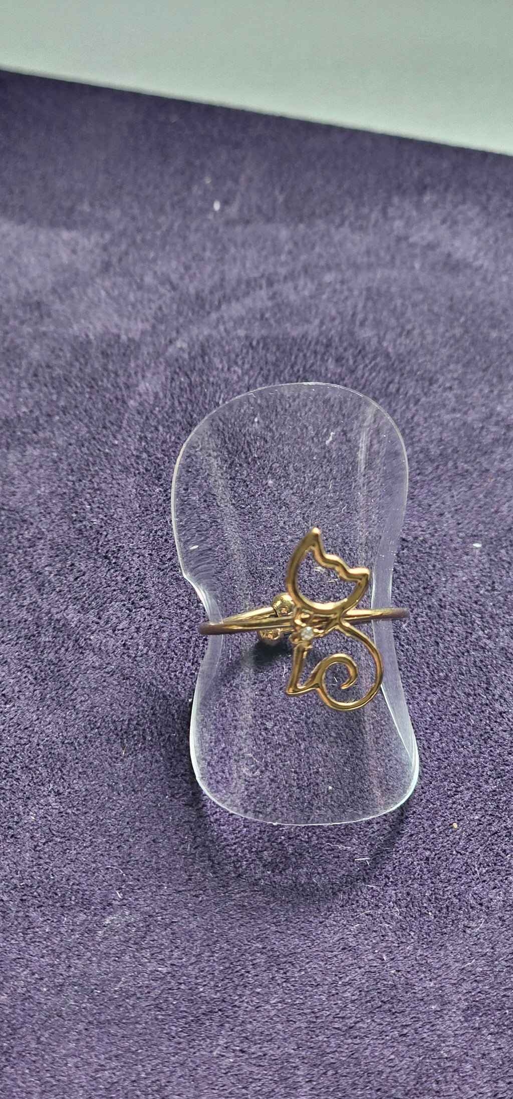 Bague Chat Dorée – Anneau Ajustable Fin & Fantaisie